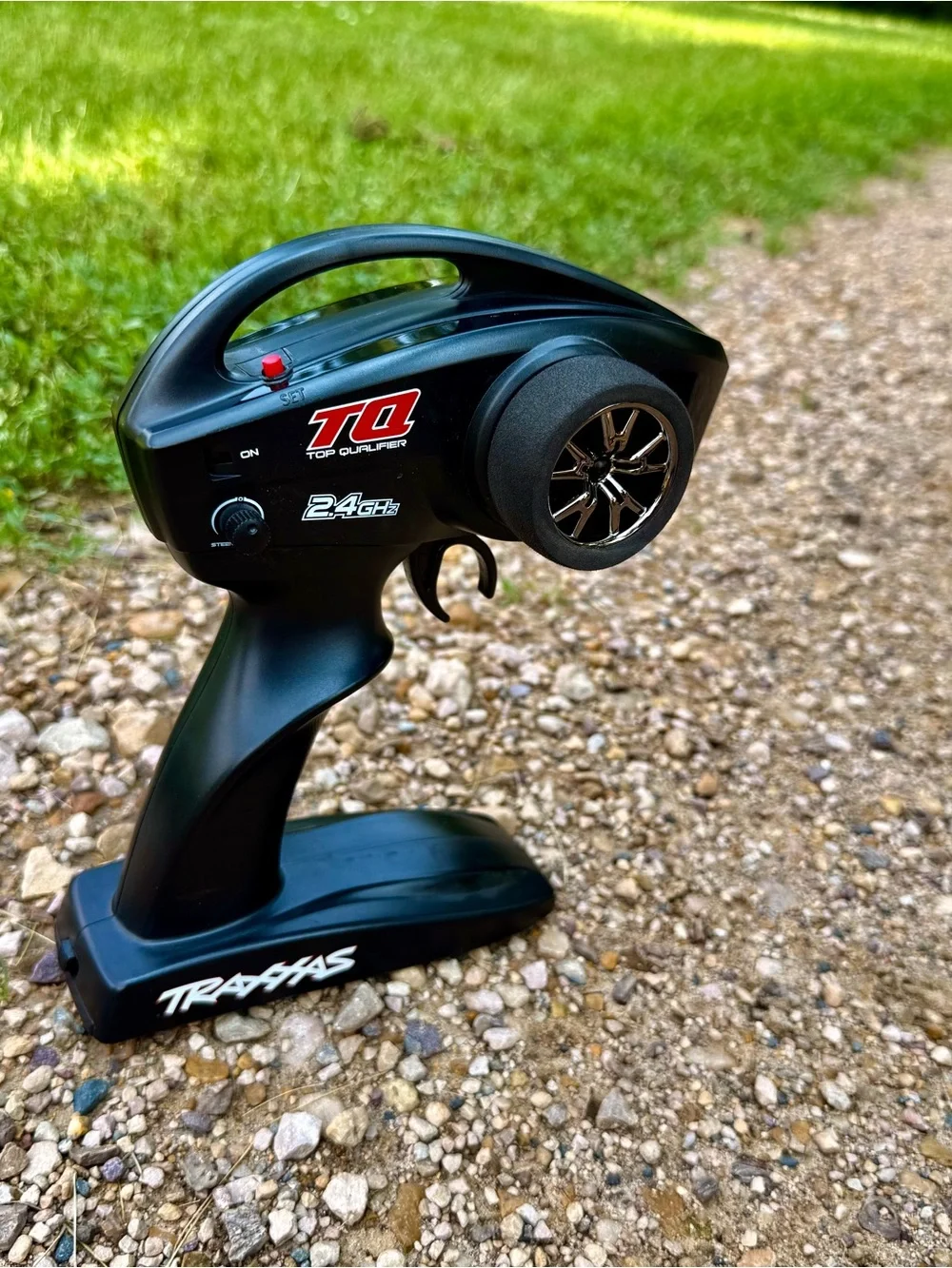 Traxxas Black RC Short Course Truck with Red Accents